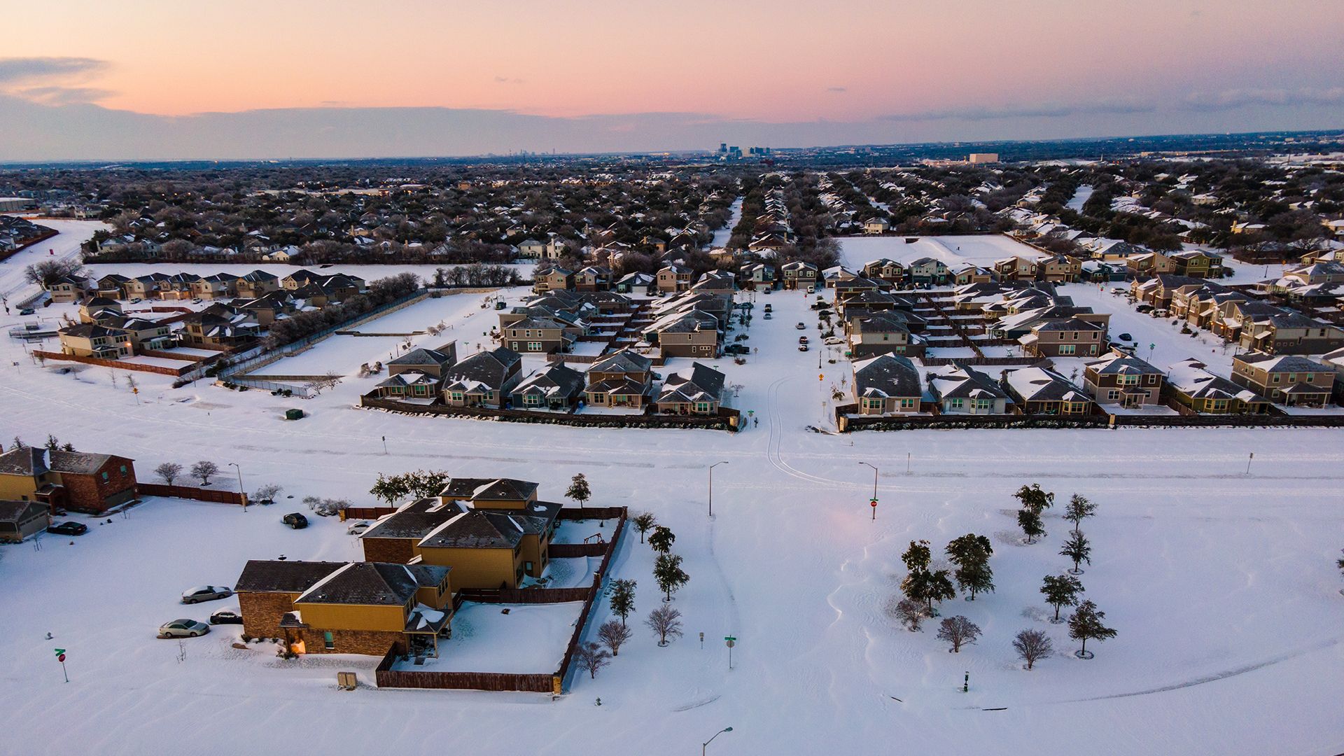 Overhead image of Texas after the storm