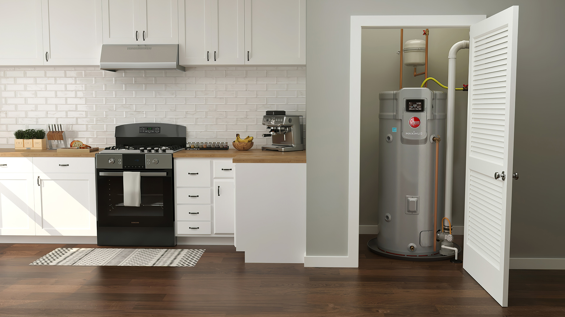 Rheem Maximus high efficiency gas water heater